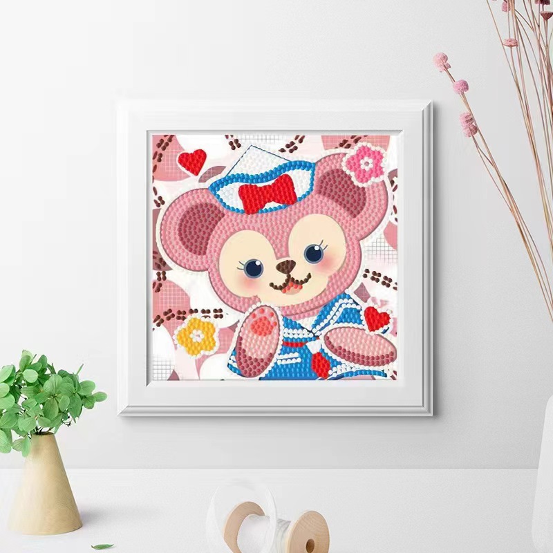 Diamante infantil DIY hecha a mano con material de marco paquete de dibujos animados Sanliou pegatinas de diamante regalo al por mayor pinturas de mampostería