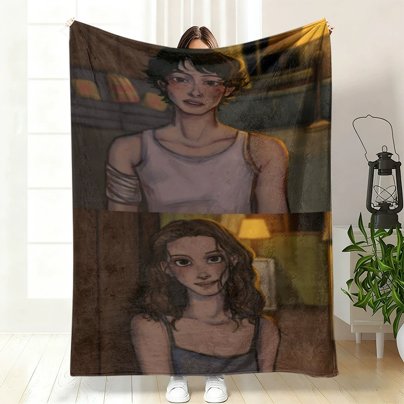 Плюшевая флисовая плед-одеяло BylerCP (в стиле Stranger Things), мягкий для отдыха, 70×100–150×200 см