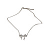 Zirconium with bow, small design necklace, brand universal chain for key bag , wholesale