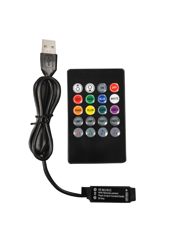 LED ライトストリップ rgb コントローラ RF24 キーアプリ Bluetooth usb44 キータッチセンサーハンドスキャン音楽トーン調光器|undefined