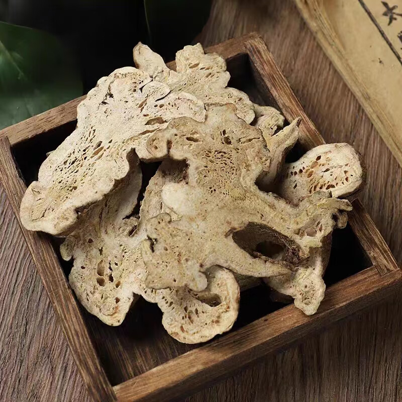 Dried White Atractylodes Rhizome Bai Zhu Slices 500g Aromatic Raw Herb for Decoction and Soup quality and texture