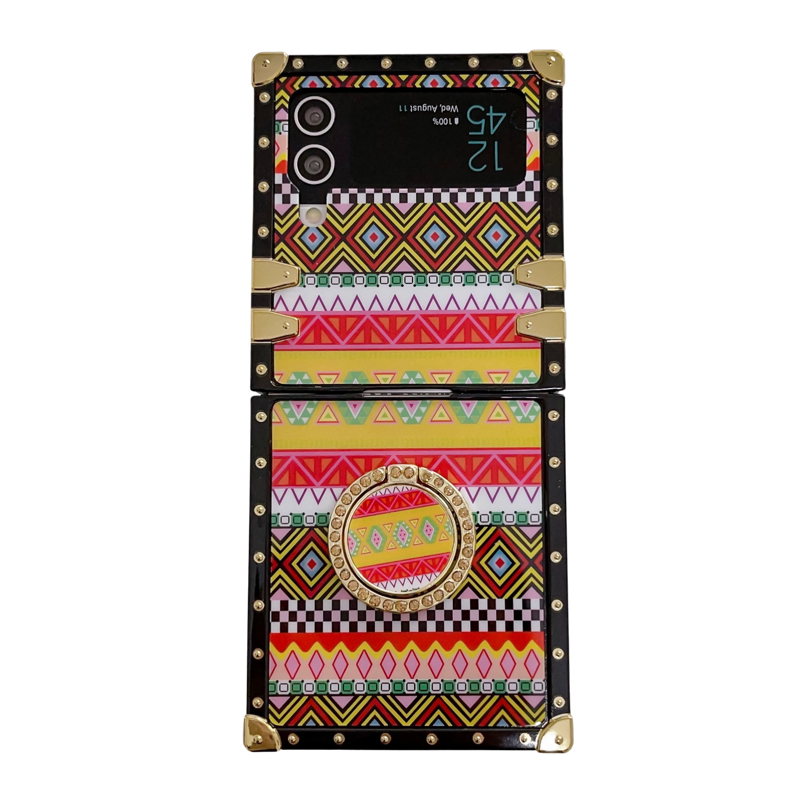 Suitable for Samsung ZFLIP5 Bohemia ZFLIP4 holder foldable screen anti drop phone case_voghion.com