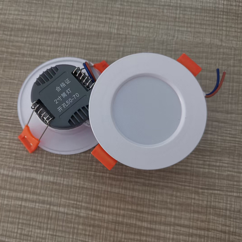 Hogar downlight de 2,5 pulgadas lámpara de techo LED 3W5W agujero 8cm agujero de la lámpara de 2 pulgadas pequeño downlight decoración del hogar ojo de ganado agujero de la lámpara