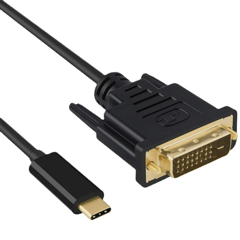 USB3.1 Type-C to DVI conversion line USB-C to DVI extension cable connection TV projector