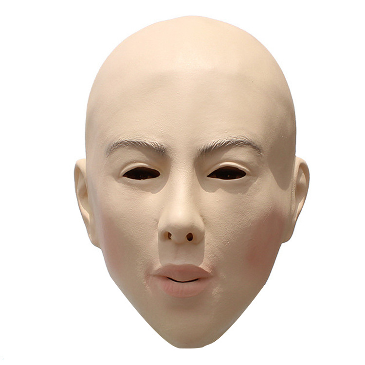 Bald Beauty Mask Party Funny Cosplay Entertainment Props Festival Masquerade Crossdress Pseudo Headgear