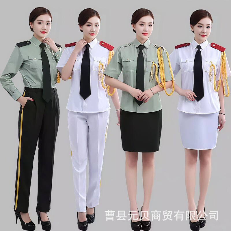 Men's and women's short-sleeved shirts, summer formal wear, lined short shirts, school band performance attire, performance shirts