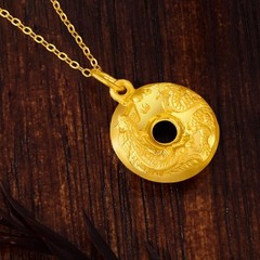 ベトナム沙金メッキ真金女性ファッション大気龍鳳呈祥ペンダントネックレス生放送電気商供給卸売り