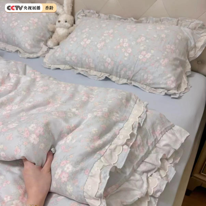 フランス綿二重糸耳付き4点セットAタイプ母子純綿ガーゼ学生寮3点セット卸売|undefined