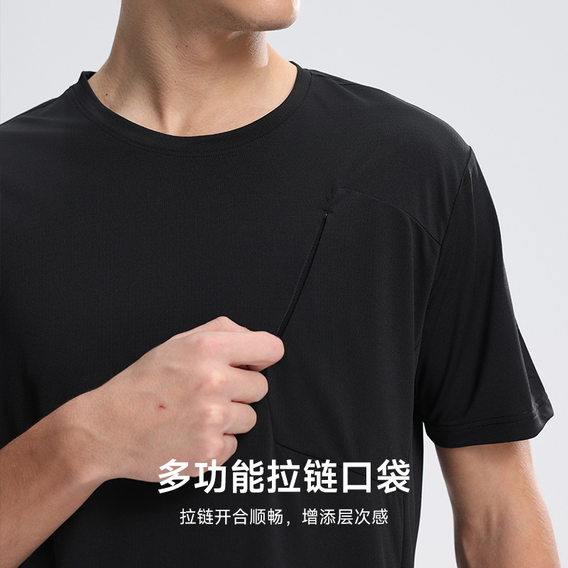 Dijia es el mismo deporte transfronterizo de manga corta hombre verano ocio acondicionamiento acondicionamiento viaje montaña cuello redondo ropa de secado rápido camiseta de hombre