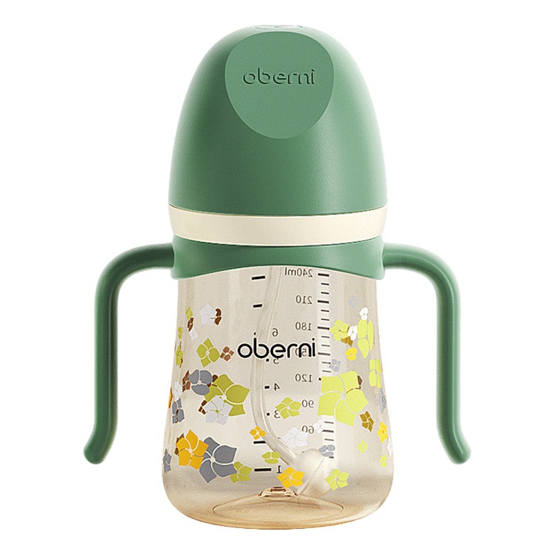 Oubeini taza de agua para niños bebé taza de bebida de aprendizaje PPSU botella de agua resistente a las caídas agua potable leche potable una taza de paja multiusos
