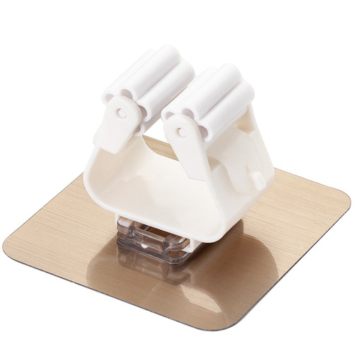 Stronghold Clothes Peg Towel Hook Bracket No-Trace Sticky Tape Mop Hook Wholesale Mop Hook Clip