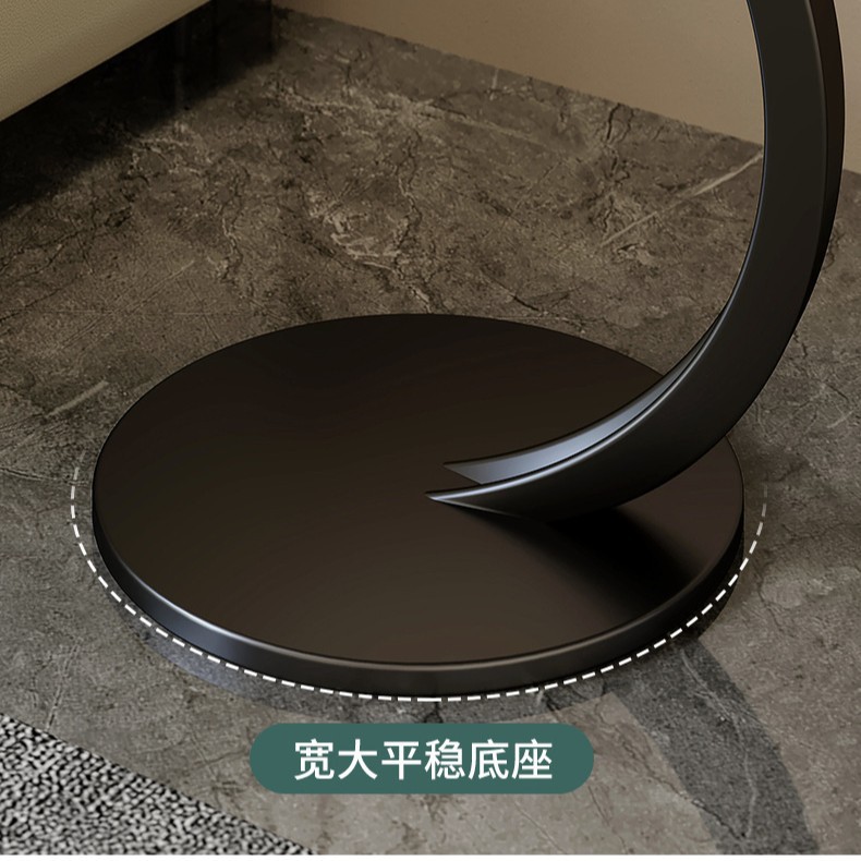 Mesa lateral del sofá Mesa de esquina simple Mesa pequeña Sala de estar Mesa de centro pequeña Lujo ligero Balcón móvil creativo Losa de roca Mesa redonda pequeña