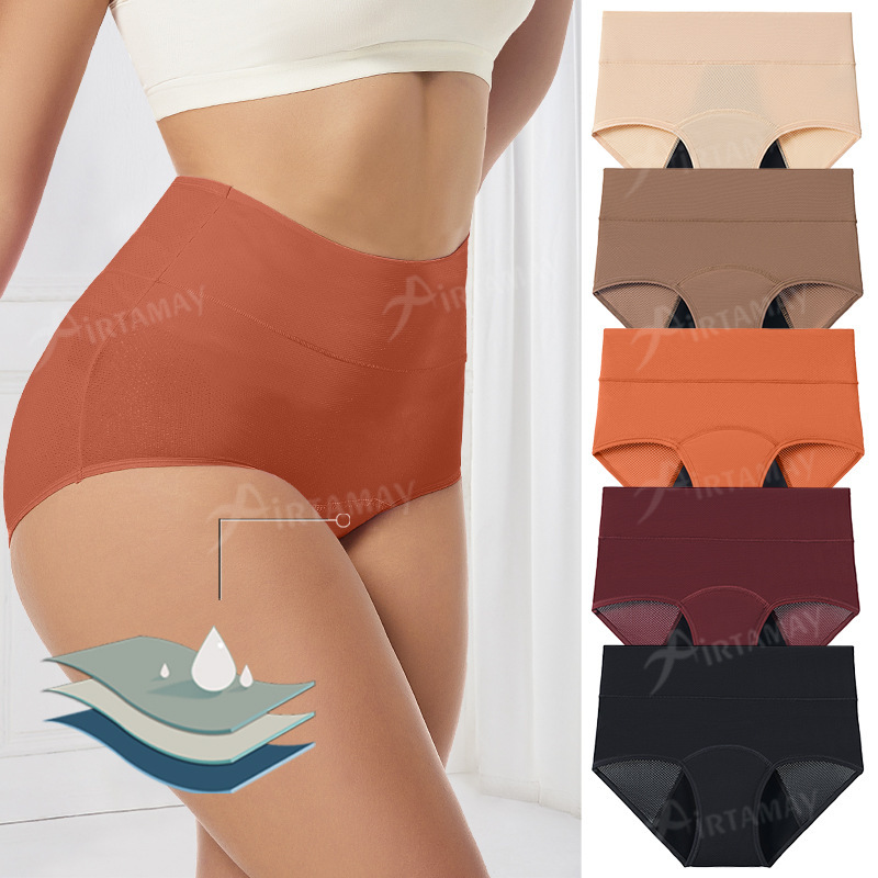 Amazon popular multi-color optional 3-layer absorption menstrual period women's underwear breathable hole leak-proof menstrual period physiological pants women Amazon popular multi-color optional 3-layer absorption menstrual period women's underwear breathable hole leak-proof menstrual period physiological pants women