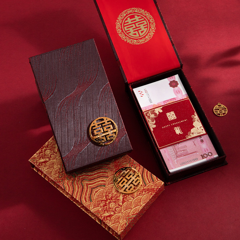 订婚彩礼改口红包专用大号万元盒婚礼利是封个性创意喜字红包批发|undefined