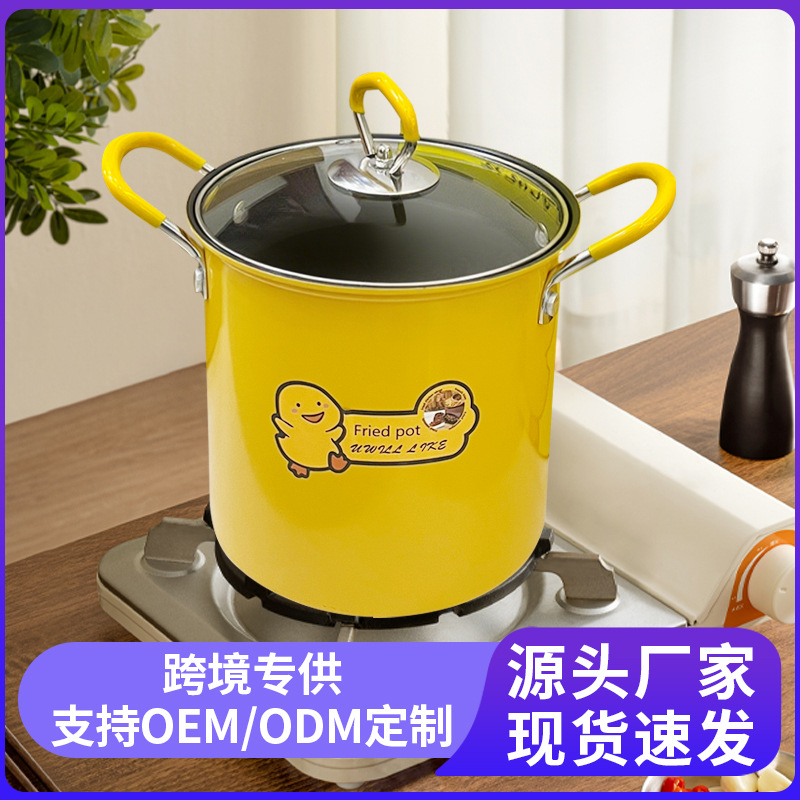 Cross-border tempura fryer large-capacity fryer household small multi-function with filter fuel-saving non-stick fryer