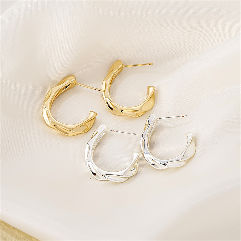1 Pair Simple Style Geometric Plating Stainless Steel Hoop Earrings Drop Earrings display picture 13