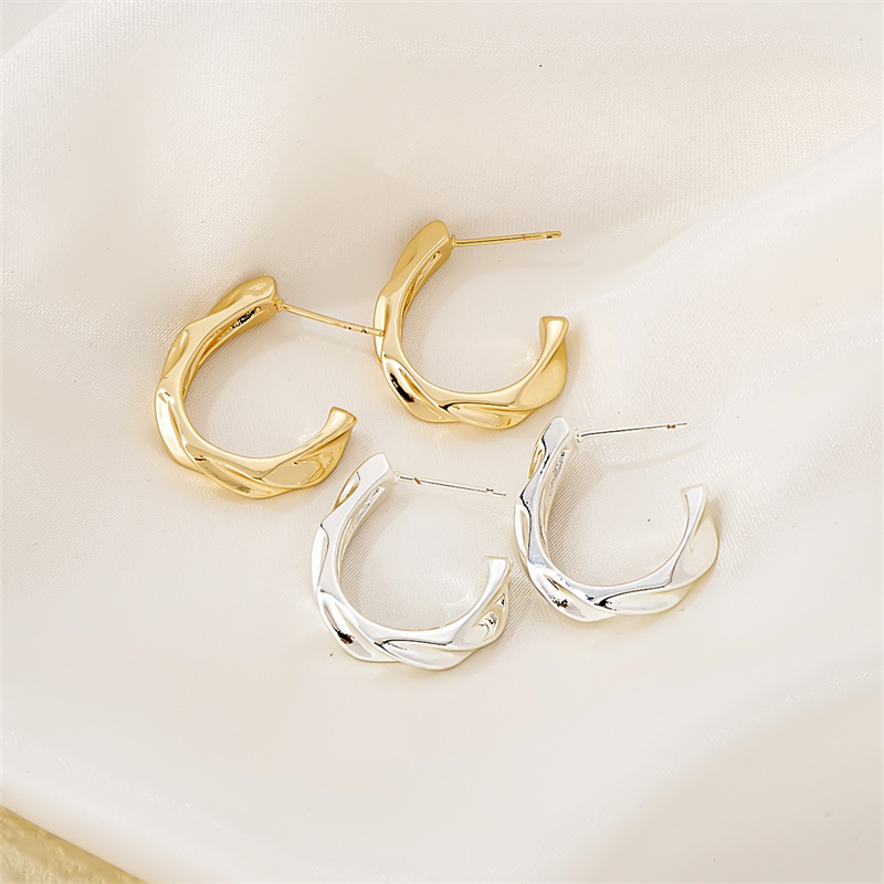 8g Weight Hoop Earrings, Drop Earrings Classification 1 Pair Quantity Holiday, Daily Occasion Copper Material Geometric Pattern Women's Gender Plating Design Simple Style Style 1 Pair Simple Style Geometric Plating Copper Hoop Earrings Drop Earrings 12