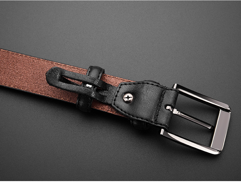 High-end Retro European Style Cowhide Leather Belt For Men_voghion.com
