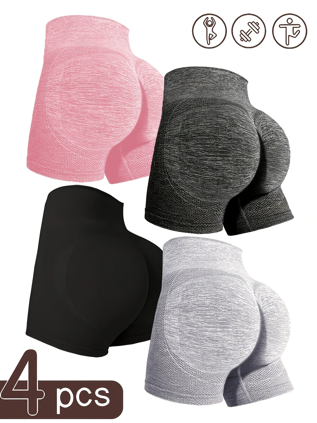 2025 трансграничные новые европейские и американские 4-х предметные женские бесшовные высокие шорты для йоги с полной эластичностью