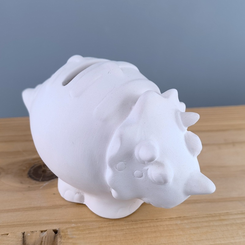 Juguete de Cerámica Dinosaurio DIY para Pintar en Blanco para Niños y Escuelas