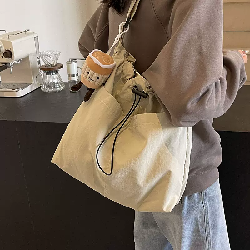 休闲大包包女新款时尚布包女士单肩包大容量托特包上课通勤斜挎包