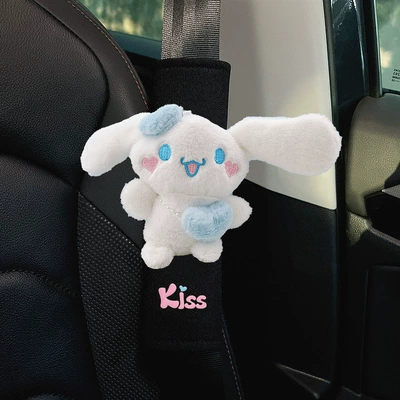 Seat Belt Protective Covers — Seat belt shoulder pad - ice-silk-blue-plush-doll-shoulder-pads