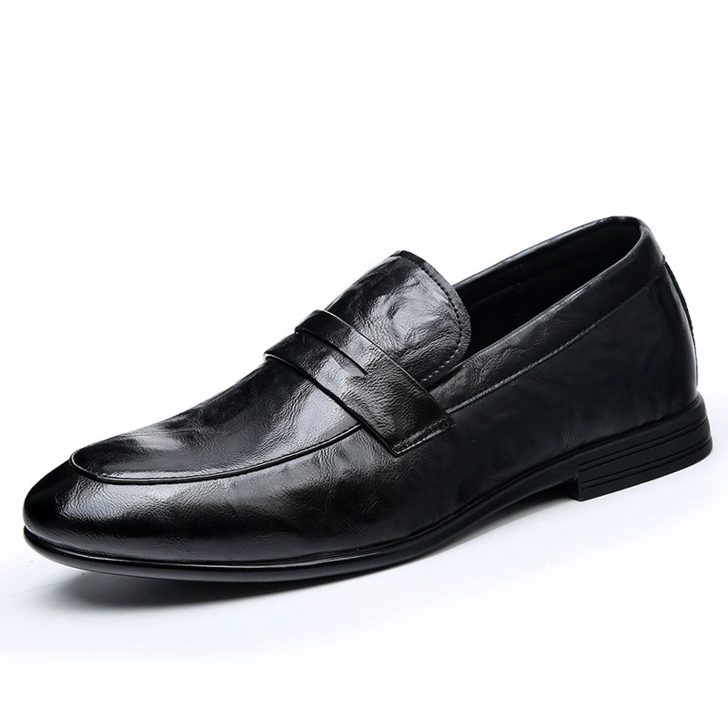 Elite classic suit for leather shoes, wedding shoes for black leather for leisure, soft sole, Korean style