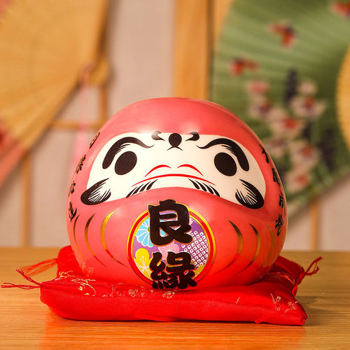 招财猫小号达摩陶瓷家居摆件存钱罐储蓄罐汽车摆件书桌装饰品礼品