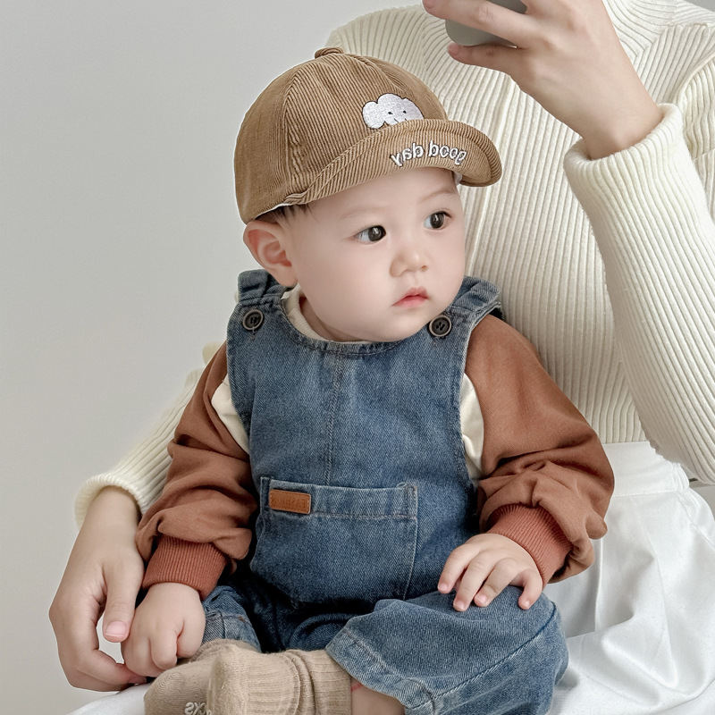 Primavera y otoño ajustable sombrero de pato para bebés, sombrero de béisbol universal para niños y niñas, sombrero de protección solar de primavera y verano