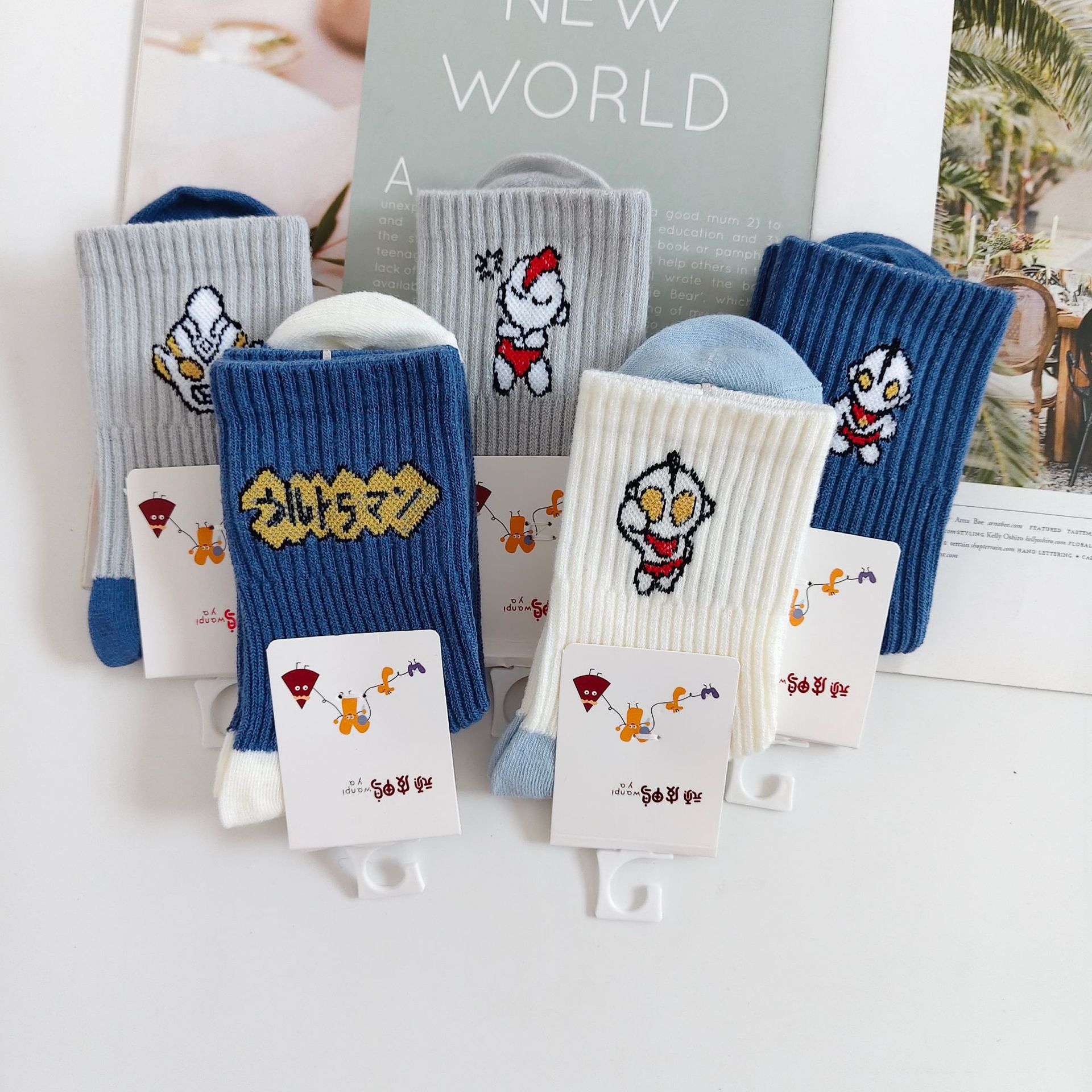 顽皮鸭 秋冬 加高加厚双针运动儿童潮袜 宝宝袜童袜卡通袜子批发