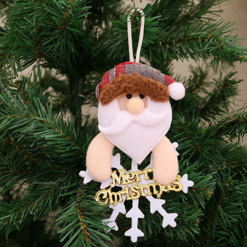 Decoraciones de Navidad anciano muñeco de nieve ciervo regalos de Navidad pequeño colgante muñeca de peluche colgante de árbol de Navidad suministros