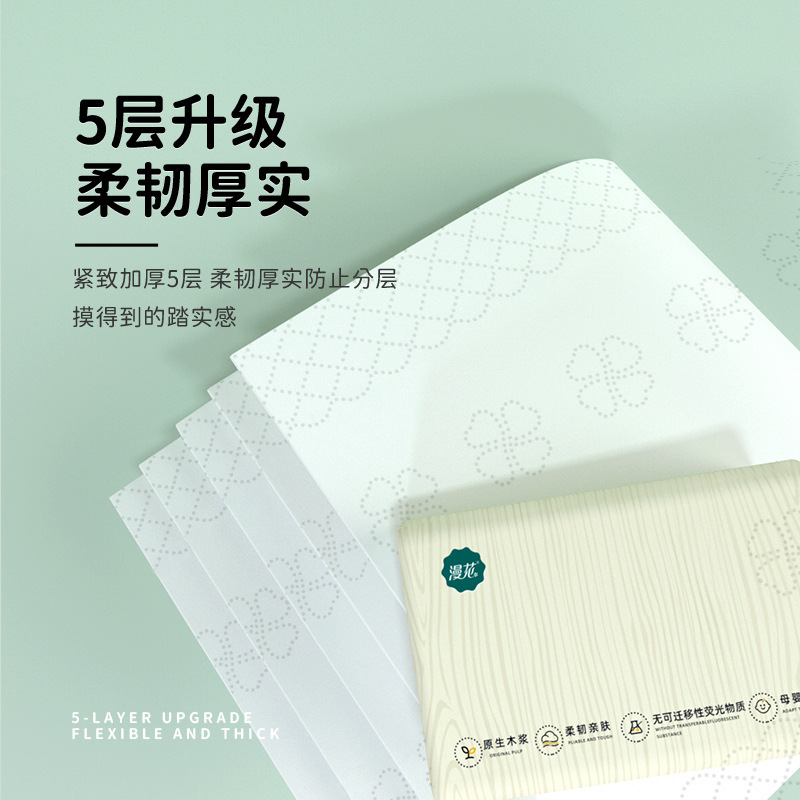 【新人立减5元】漫花梨花木纸巾抽纸批发整箱大包家用卫生纸餐巾|undefined
