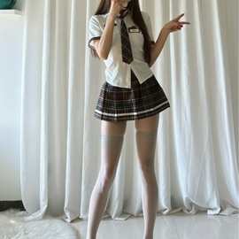 性感小胸校园制服学院风免脱诱惑成人cos学生装格子JK水手服套装