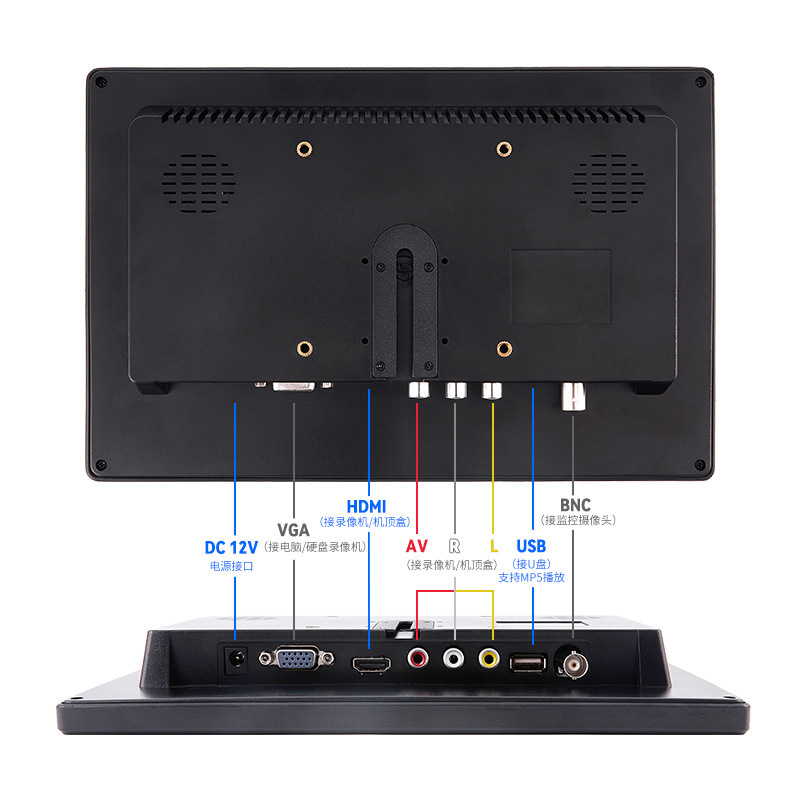Small Display 7inch 10.1inch Desktop Home HDMI Portable Mini Tv Car Computer Vga High-Definition Screen