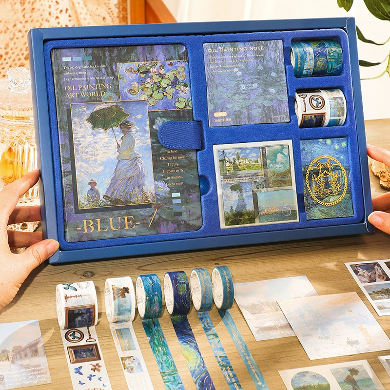 Ретро картина маслом свет и тень серии ручной счет Подарочная коробка высокая стоимость цвета ins Wind ручной счет книга наклейка материал костюм оптом