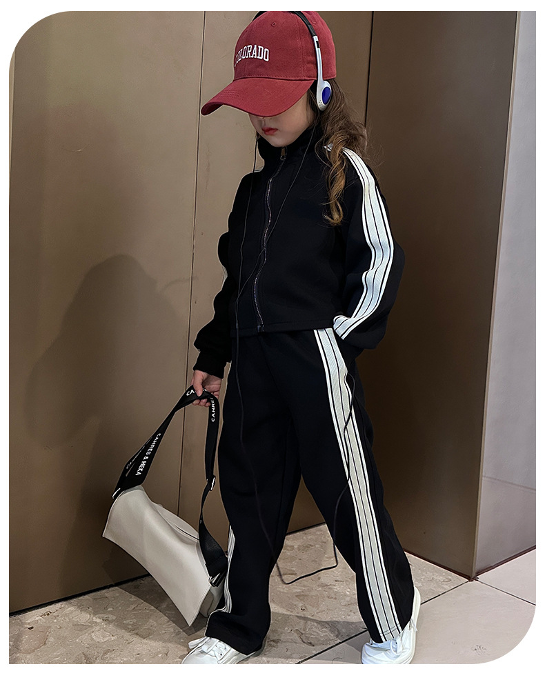 Girls' Sports Set 2023 Spring Autumn New Korean Edition Fashionable Baby Long Sleeve Casual Sweater and Pants Two_voghion.com