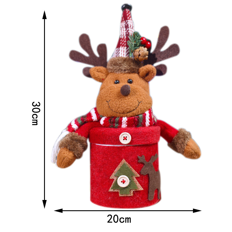 Navidad transfronteriza lata de regalo de alta calidad Papá Noel muñeco de nieve lata de dulces Nochebuena caja de manzana caja de dulces de Navidad