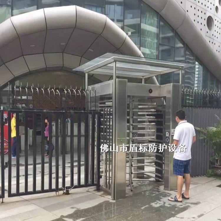 工业厂区出入口门禁旋转门 人行通道滚闸机 成品不锈钢智能转闸