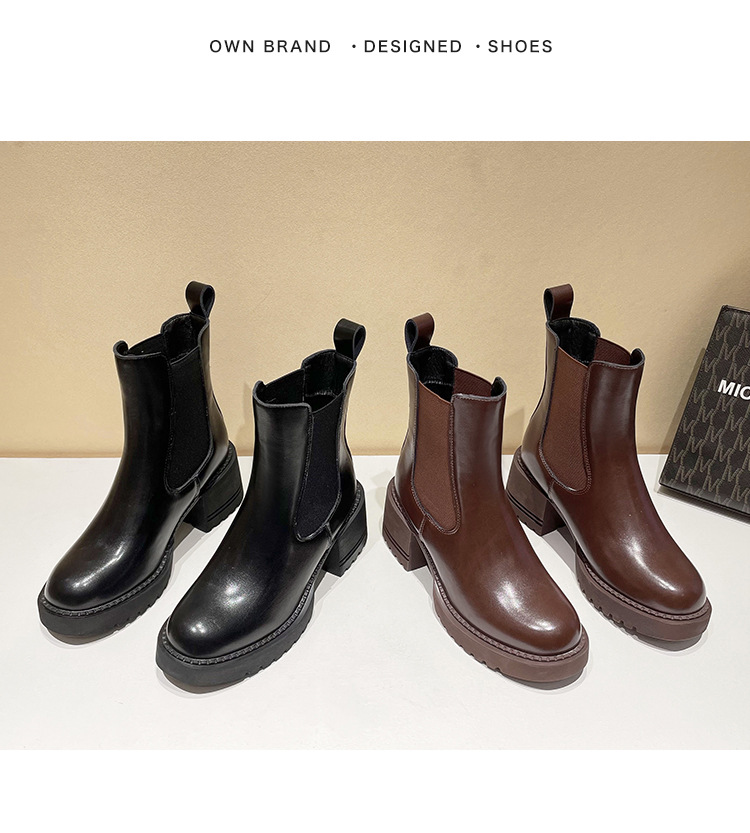 Desert Boots Hiking Boots Faux Fur Casual Bohemian Flat High Heel Round Toe Square Toe Zipper Sports Travel Shoes Boots_voghion.com