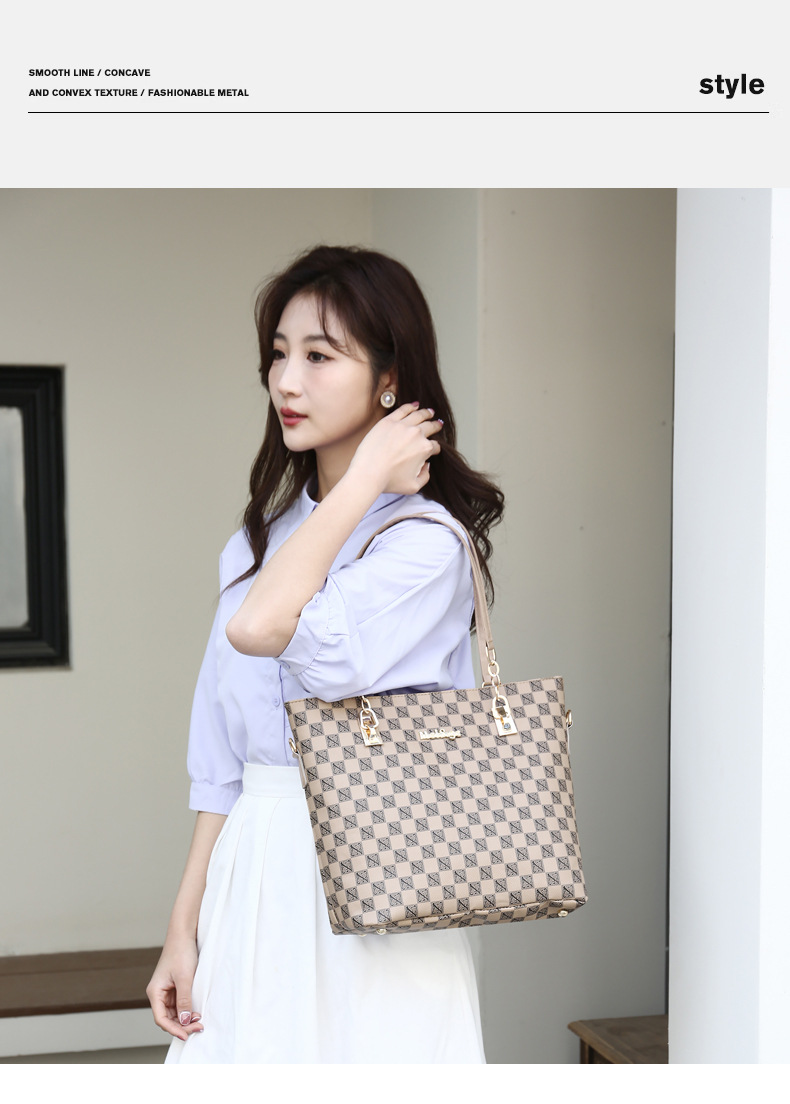 Cross-border 2024 new women's bag, European and American fashion trend printed six-piece set, mother and child bag, hand-held bag, shoulder crossbody bag undefined