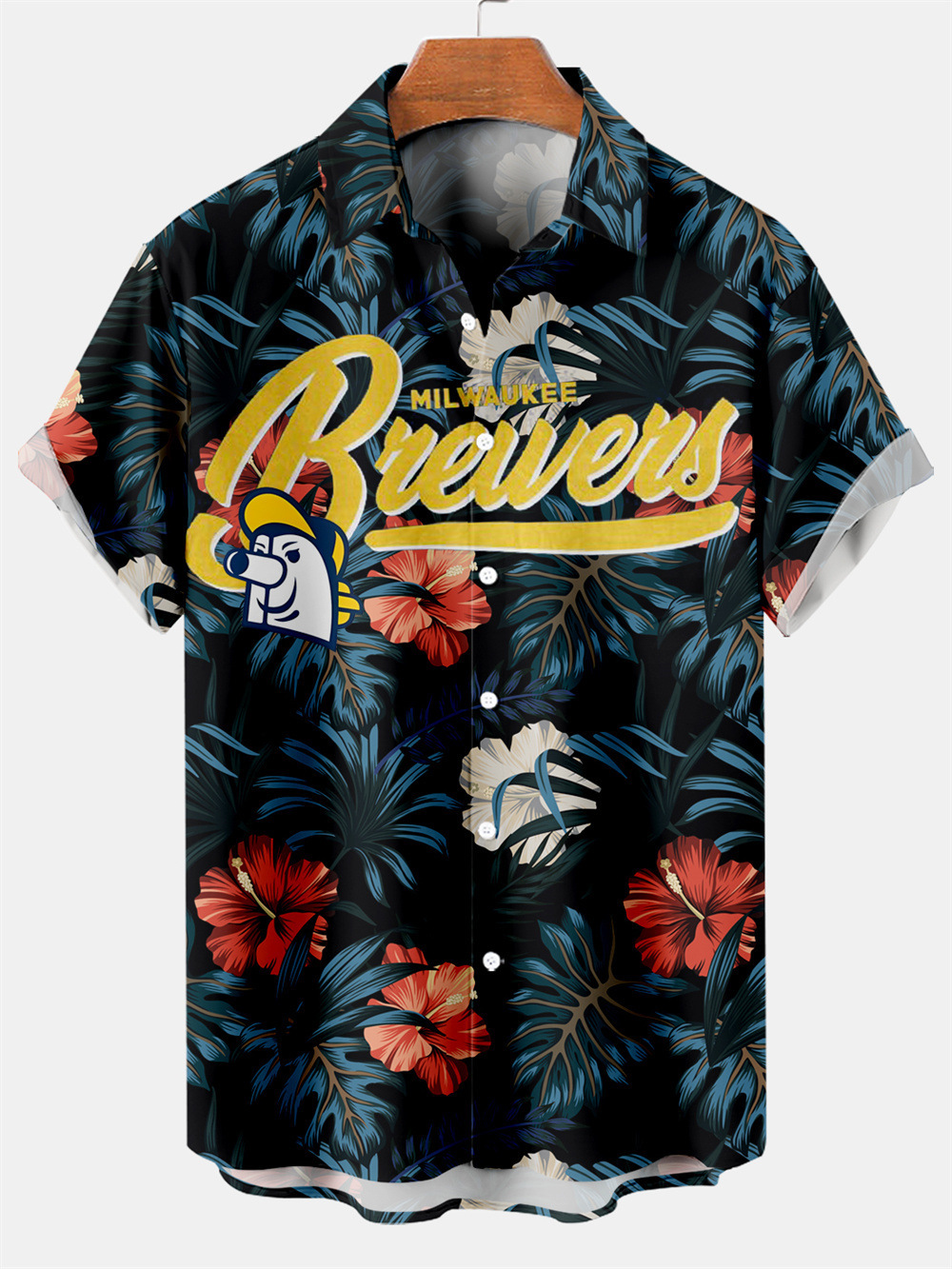 Nuevo producto Camisa 3D Tendencia Comercio exterior Camisa corta digital Fruit Manga corta Camisa de hombre con estampado transfronterizo 2024 Tropical