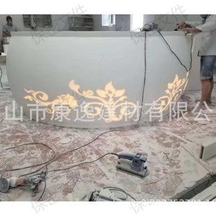 Acrylic artificial stone diamond plate manufacturers wholesale foreign trade export plus fixed work system reception desk special-shaped table panel