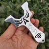 Slingshot stainless steel, polishing cloth with flat rubber bands, street rubber toy, mirror effect