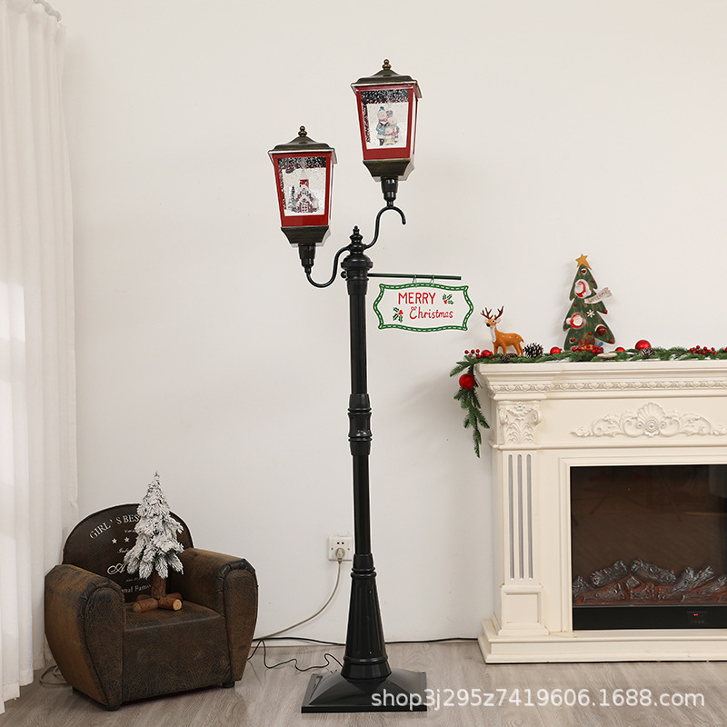 クロスボーダーヨーロッパとアメリカのクリスマス音楽雪の光雪街路灯クリスマスギフトギフトショッピングモールの窓リビングルームの装飾品