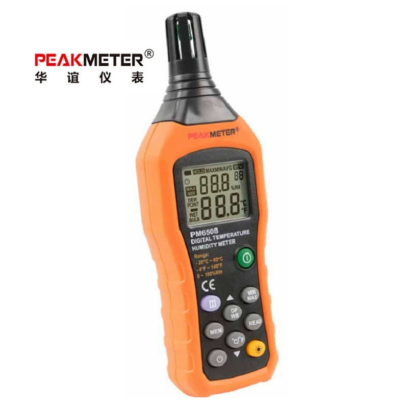 Huayi PEAKMETER Интеллектуальный Регистратор температуры и влажности PM6508 внутренний промышленный бытовой