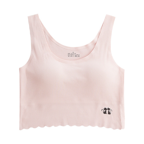 No Trace Girls' Underwear for Girls in Puberty 13-18 Years Old Middle School and High School Students Cotton Extended Version Vest Bra 