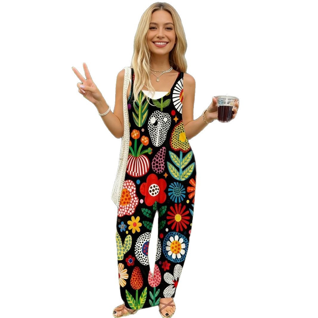 Hot-selling European and American cross-border comfortable casual jumpsuits, directly supplied to Temu/Shri/Tk Amazon AliExpress XTQT11