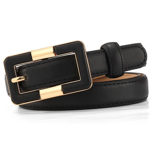New cross-border versatile women's leather belt: minimalist, stylish, with a pin buckle—perfect for pairing with dresses or casual pants for a trendy look.