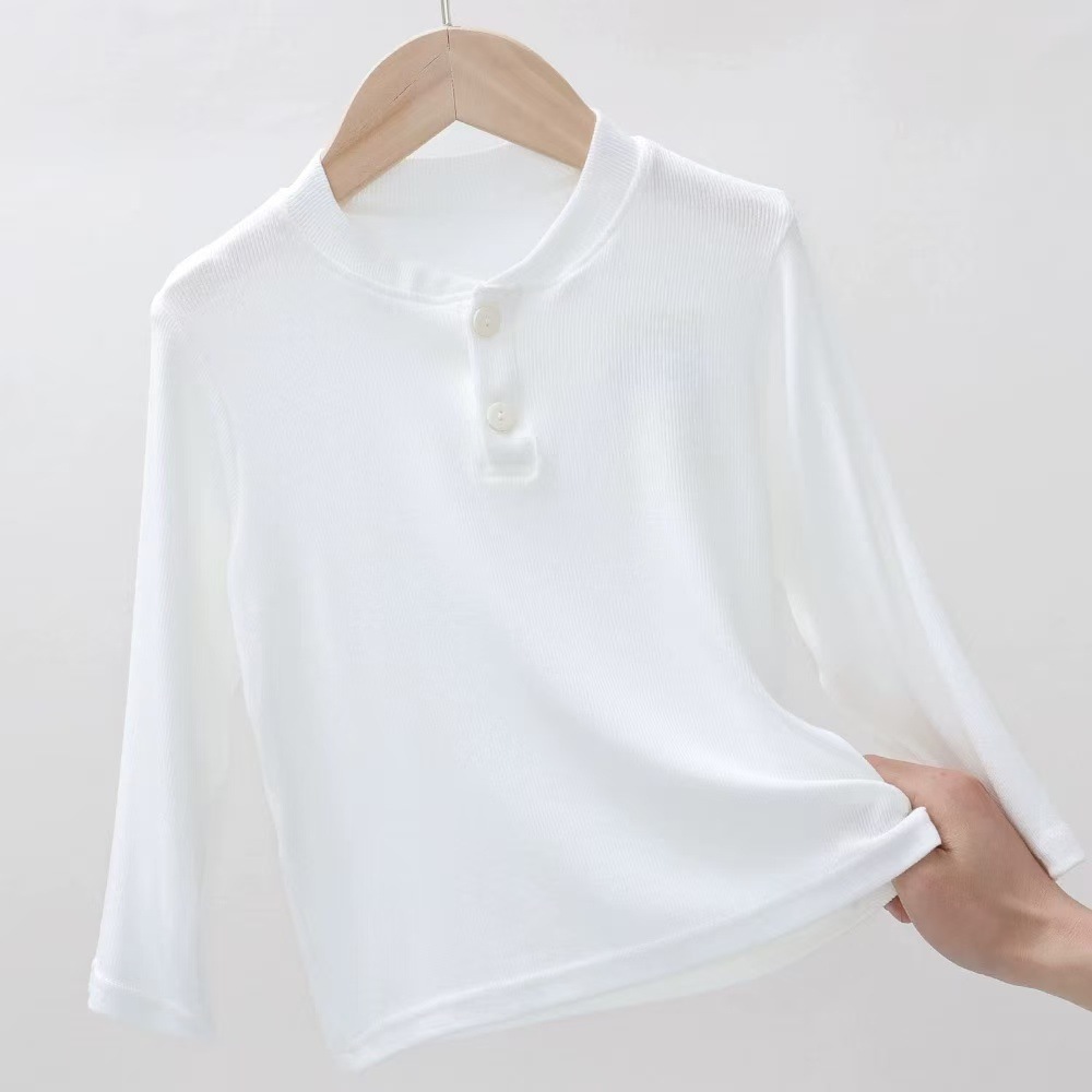 Top de hombre, camiseta de manga larga, camiseta delgada, camiseta de manga larga, camiseta elástica, camiseta de niña