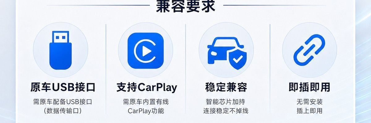 Plug-and-play adapter suitable for Buick, Apple, wireless Volkswagen E-series, CarPlay wireless, Mercedes-Benz wired to car
